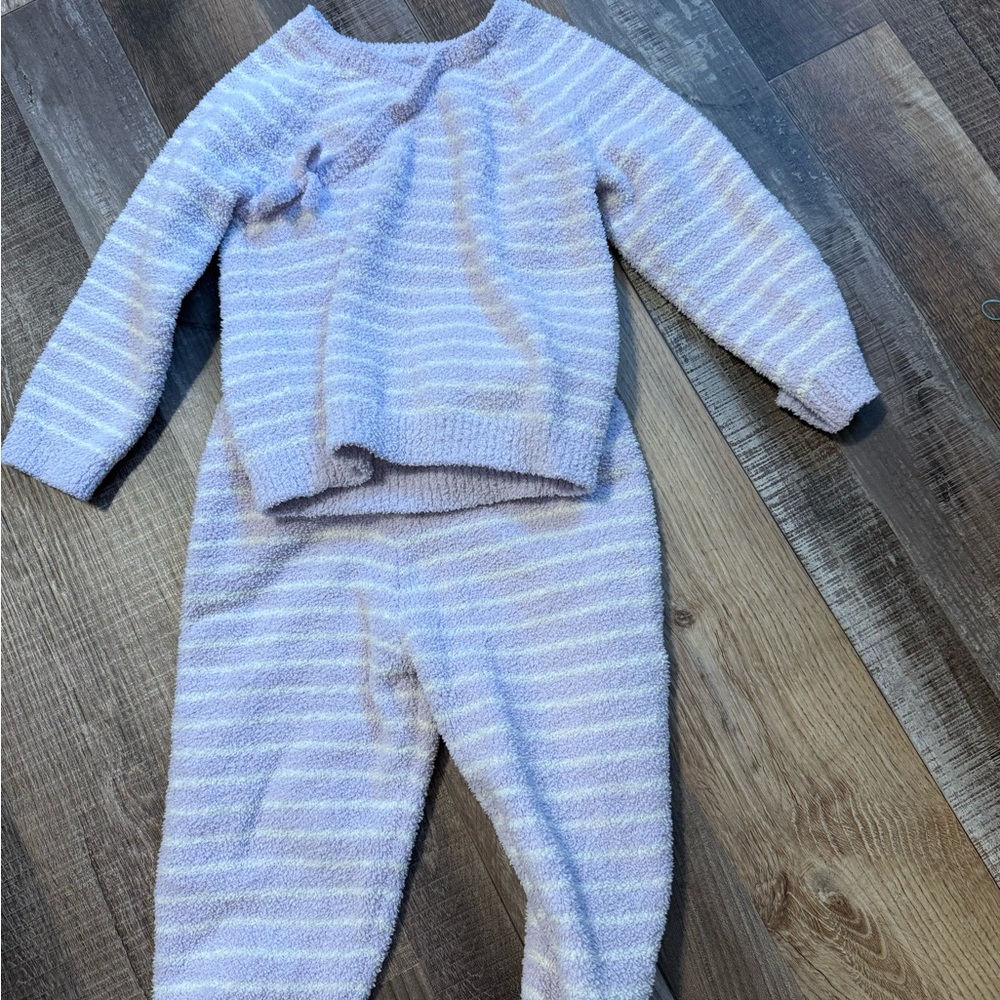 Cloud Island Lavender and White Knit Set